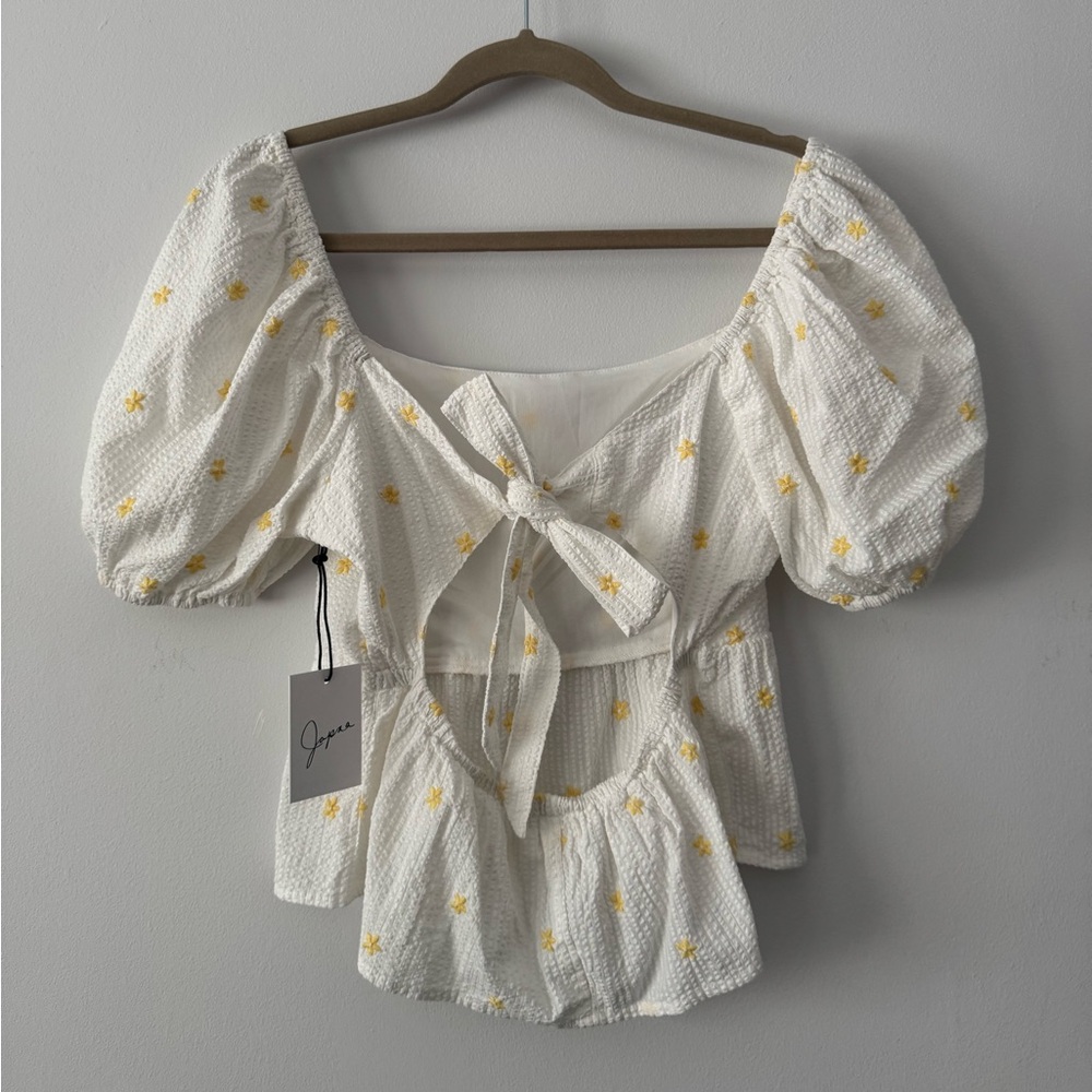Cropped Floral Top with Tie Back